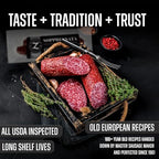 Zick’s Specialty Meats Soppressata Italian Sausage (8oz) | Smoked & Dried Sausage | Naturally Cured Sopressata Charcuterie Meat | Italian Meat with Fennel Spices | Slow-Dried Organic Salami