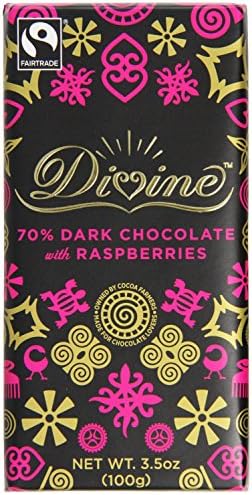 Divine 70% Dark Chocolate With Raspberries 100G