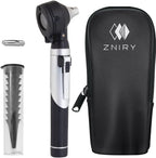 Fiber Optic Mini Otoscope - Ear Scope with Light for Infection Detection, Wax Removal, and at-Home ENT Exams (Black Color)