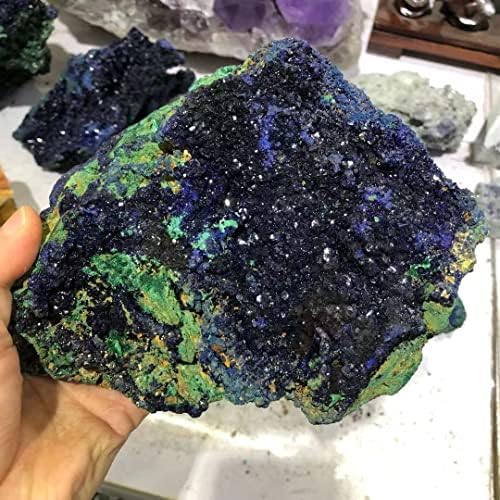 Meditation Home Decor, 1PC Natural Vivianite Irregular Healing Stone Mineral Specimen Blue Raw Quartz Crystal Gift Jewelry Accessory Home Decor Gifts,Natural Crystal (Size : 500g)
