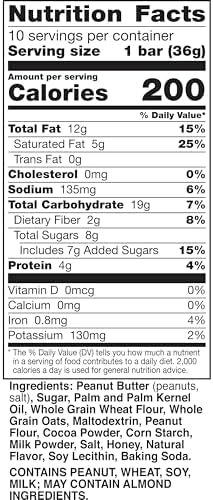 Nature Valley Crispy Creamy Wafer Bars, Peanut Butter Chocolate, 4g Protein, 10 Bars, 13 oz