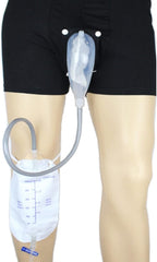 Male Urine Collector, Wearable Urine Collection Bag for Men, Men's Portable External Catheter Device with Two 1000ml Urine Bag Reusable (M)
