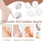 Shoe Heel Pads, Gel Cushion Inserts, Back of Heel Cushion, Clear Heel Pads for Women Men Shoes