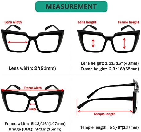 Eyekepper Oversized Reading Glasses for Women Fashion Readers