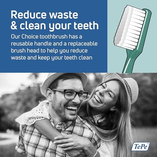 TePe Choice Toothbrush - (3 Replaceable Brush Heads)