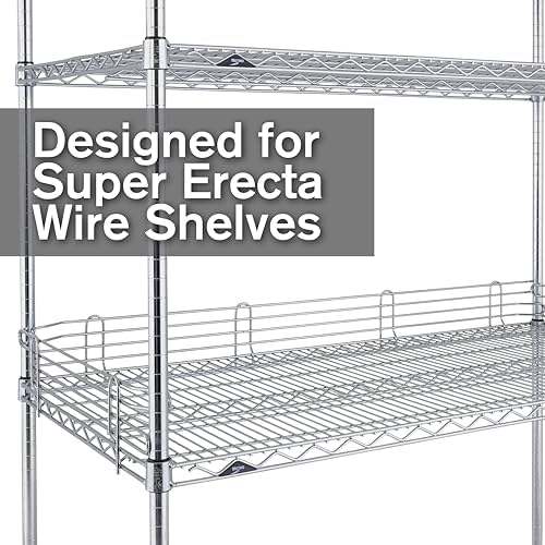 METRO L18N-4C Super Erecta 4" High Stackable Ledge for Wire Shelving, Chrome, 18"