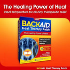 Backaid Heat Therapy Patch, Air-Activated Therapeutic Heat, Wide for Lower Back and Hip Pain Relief, 6 Count
