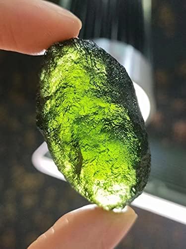 Green Moldavite Czech Meteorite Impact Glass Natural Rough Stone Crystal Energy Stone 1pc, 11223S1BOTTON