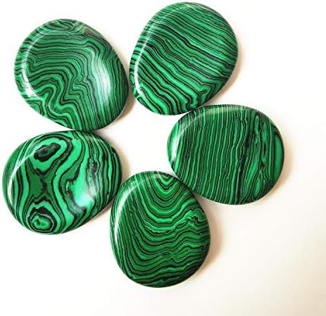 Synthetic Malachite Water Drop Chakra Thumb Worry Stone,Stress Relax Healing Reiki Crystal Pocket Palm Stones