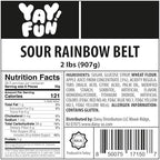 Halal Sour Rainbow Belt Bites | 2 Pound Bag | Halal Sour Mini Rainbow Belt Candy | Snack Size Bulk Gummy Candy for Sharing, Parties & Events, Candy Buffets, Halal Candy, Gummy in Bulk, Fun Snacks | Perfect for Party Favors, Goodie Bags, Dessert Toppings