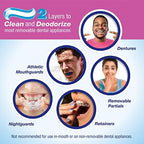 Fresh 'n Brite Denture Cleaning Paste For Dentures, Removable Partial Dentures, Retainers, Mouthguards, Nightguards, Fast Stain Removal, pack of 3, 3.8 oz Tubes