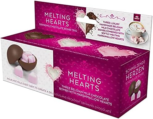 3 Pack Hot Chocolate Bomb Trio Melting Hearts Milk Silky Mini Marshmallow Bedtime Kids Him Her Sleep Birthday Fathers Day Secret Santa Ideal Gift for All Occasions…