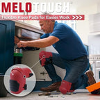 MELOTOUGH Knee Pads for Work,Construction,Flooring,Gardening-Comfortable and Flexible(Red)