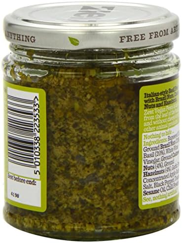 Zest Basil Vegan Pesto 165 g (Pack of 6)