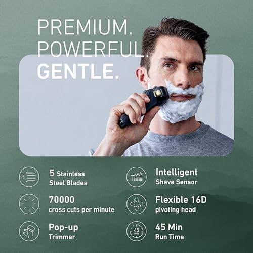 Panasonic ARC5 Electric Razor for Men with Pop-Up Trimmer, Wet/Dry 5-Blade Shaver, Men's Electric Razors for Shaving Face with Intelligent Shave Sensor and 16D Pivoting Head, ES-LV67-K (Black)