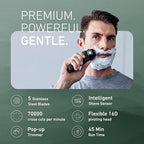 Panasonic ARC5 Electric Razor for Men with Pop-Up Trimmer, Wet/Dry 5-Blade Shaver, Men's Electric Razors for Shaving Face with Intelligent Shave Sensor and 16D Pivoting Head, ES-LV67-K (Black)