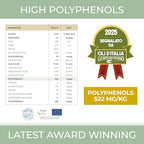 N°1 Drinking Extra Virgin Olive Oil - Italian Olive Oil from Italy 2026 Gold Awards Winner - 522 High Polyphenols evoo - 100% Unrefined and Cold pressed evoo for Drinking and Finishing Use