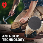 NoCry Non-Slip Work Knee Pads for Men and Women with Thick Soft Foam Padding, Strong, Adjustable Straps and Easy-to-Use Buckle Clips — Stay in Place While You Move — Perfect for Flooring or Gardening