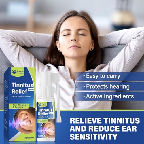 Tinnitus Rêlief for Ringing Ears, Natural Tinnitus Rêlief Spray for Tinnitus, Reduce Ear Ringing & Improve Hearing, Gentle & Comfortable