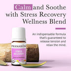 Pranarom - Stress Recovery Essential Oil Blend (5ml) - Lavender, Bergamot, Clary Sage, and Rose Geranium - 100% Pure Essential Oil for Diffusing and Wellness | USDA and ECOCERT Certified Organic