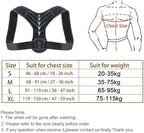 Posture Corrector for Men and Women, Adjustable Back Brace Support with Comfortable Fit for Daily Use （Black-01，M）