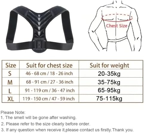 Posture Corrector for Men and Women, Adjustable Back Brace Support with Comfortable Fit for Daily Use （Black-01，M）