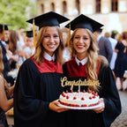 Gold Glitter Congratulations Cake Topper, Congrats 2025/Class of 2025, 2025 Graduation Party Decorations Supplies