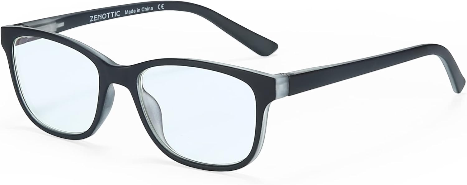 ZENOTTIC Kids Blue Light Blocking Glasses Anti Glare Lens Lightweight Frame Computer Eyeglasses for Boys and Girls