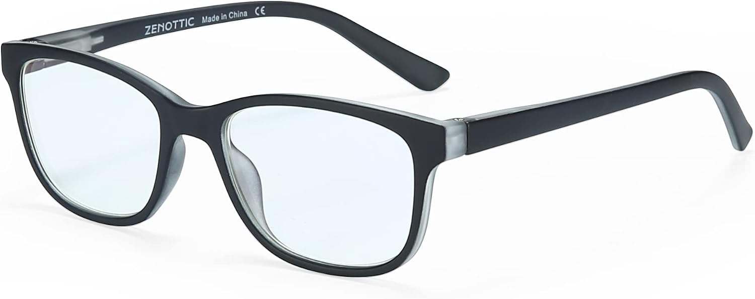 ZENOTTIC Kids Blue Light Blocking Glasses Anti Glare Lens Lightweight Frame Computer Eyeglasses for Boys and Girls