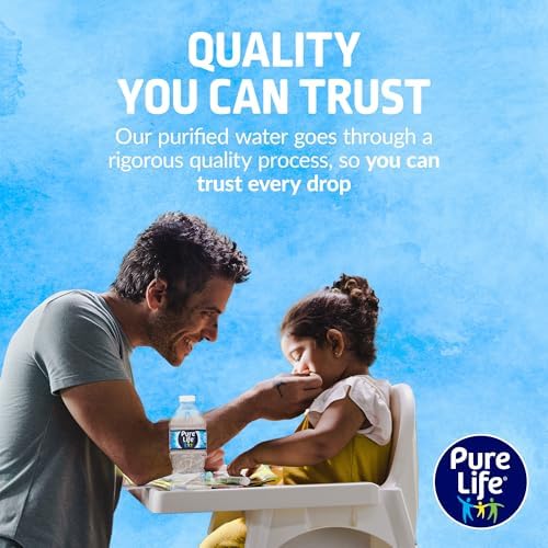Pure Life Purified Water Bottles, 24 Pack - Still Bottled Water Enhanced with Minerals for a Crisp Taste, Plastic Bottles - 16.9 Fl Oz