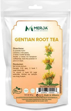 Merja Herbs Gentian Root Tea - Immune Support - Natural Caffeine Free - Ground & Loose Tea - 100% Natural & Premium Quality 40gr