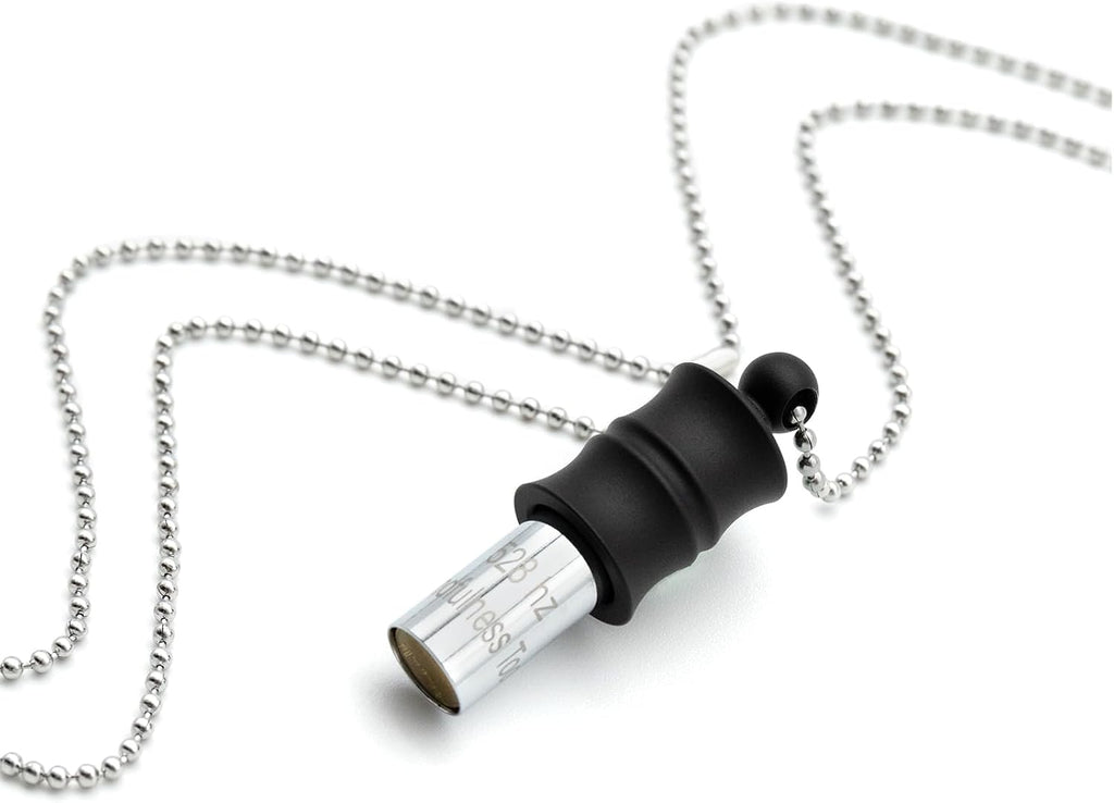 Black Zen Bamboo Whistle 528 Hz Meditation Necklace Breathing Frequency Sound Healing Device by Adjusting The Breathing for Anxiety & Stress Relief Mindfulness