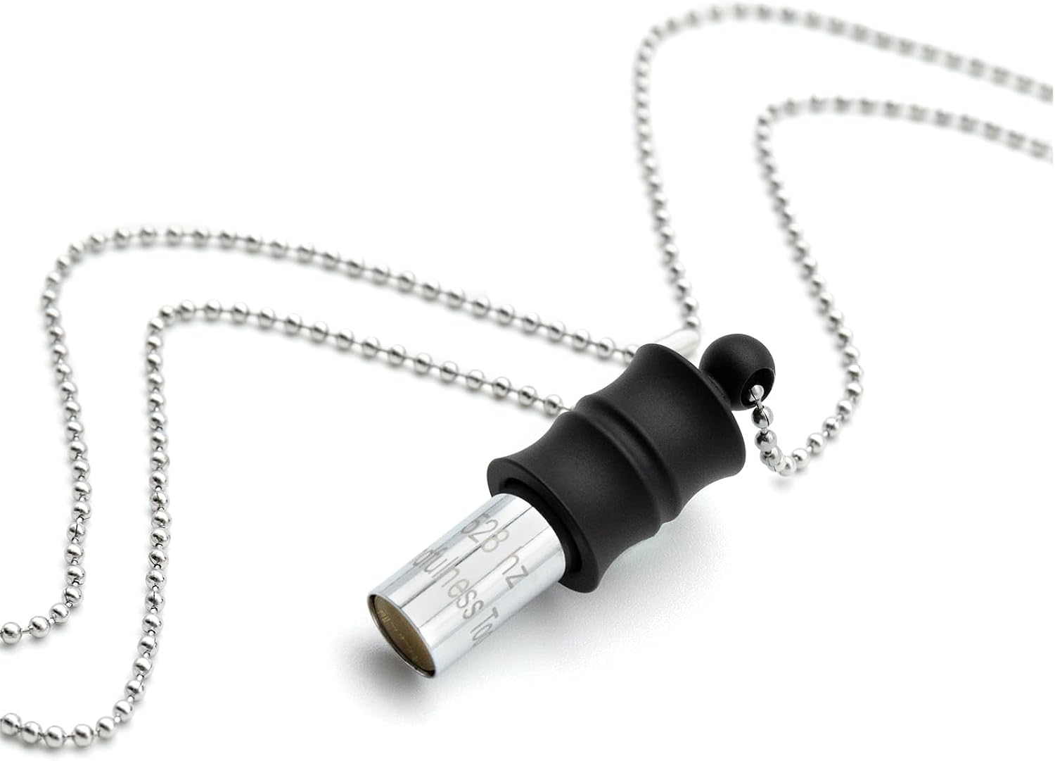 Black Zen Bamboo Whistle 528 Hz Meditation Necklace Breathing Frequency Sound Healing Device by Adjusting The Breathing for Anxiety & Stress Relief Mindfulness