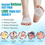 Toe Separators & Metatarsal Pads for Women & Men - 4 PCS Gel Toe Spacers for Pain Relief, Metatarsalgia, Morton's Neuroma, Comfort for Walking, Running, Standing