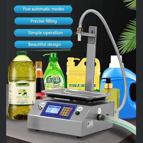Liquid Filling Machine 17L/min Bottle Filler Machine Automatic Liquid Dispenser Electric Digital Control Diaphragm Pump for Water Wine Cosmetic Oil