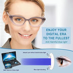 6 Pack Cat Eye Reading Glasses for Women Fashion Cute Blue Light Blocking Computer Readers Spring Hinge