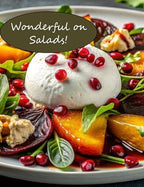 Viva Oliva Pomegranate Balsamic Vinegar - 375ml (12.7oz) - Premium Quality - 100% Natural - Barrel Aged Gourmet Balsamic from Modena, Italy
