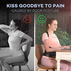 sicheer Posture Corrector for Women and Men Back Brace Straightener Shoulder Upright Support Trainer for Body Correction and Neck Pain Relief, Large(waist 39-41 inch)