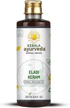 Kerala Ayurveda Eladi Keram | Ayurvedic Massage Oil for Body & Scalp | Daily Skin Nourishing Oil | Skin Rejuvenating Serum - 6.76 Fl Oz