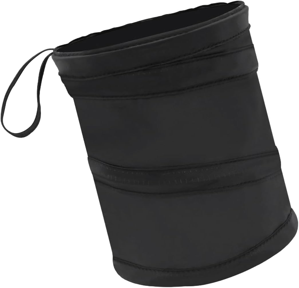 Collapsible Car Trash Can, Mini Portable Automotive Garbage Bag, Pop-Up Vehicle Rubbish Bin, Waterproof Waste Basket Bin with Magic Sticker, Hanging Washable Auto Trash Bag (1PC)