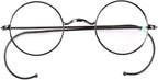 Agstum Blue Light Blocking Reading Glasses, Small Round Wire Rim Readers for Computer Use (Gunmetal / 43mm Size, 1.5 x)