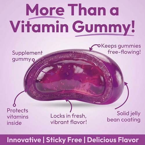 Multivitamin Jelly Bean Gummies with Zinc for Men and Women, Immune Support Dietary Supplements for Adults, Vegetarian, 120 Berry Blast Jelly Beans, Kosher