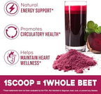 Organic Beet Root Powder – Raw, Non-GMO, Vegan, Gluten-Free Superfood for Smoothies, Juices & Baking | Natural Red Food Coloring, Rich in Fiber, Supports Circulation, 8oz