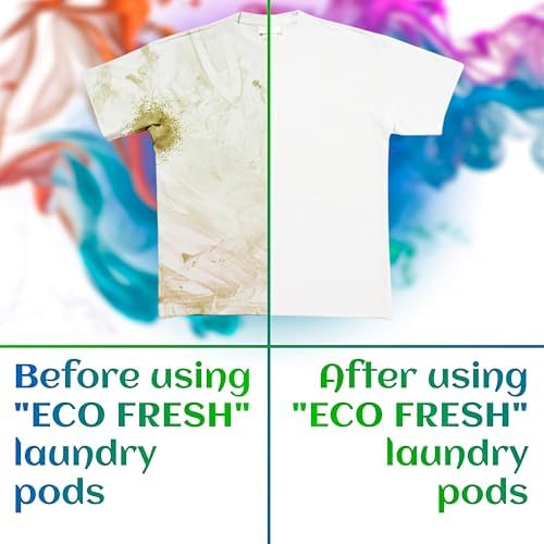 Eco Fresh 5-in-1 Laundry Pods – Gentle on Sensitive Skin, Floral Scent, 100 Pods