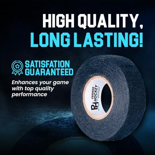 Premier Sports – 10-Pack Hockey Tape – Cloth Stick Tape & Clear Shin Pad Tape – Strong Grip & Durable Adhesive – Multipurpose Hockey Tape – Pro Grade
