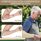 Janmercy 8 Pairs Elderly Skin Thin Protector Sleeves Bruise Abrasions Protective Arm Sleeve