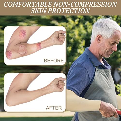 Janmercy 8 Pairs Elderly Skin Thin Protector Sleeves Bruise Abrasions Protective Arm Sleeve