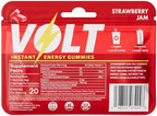 Volt Instant Energy Gummies - 100mg Caffeine per Gummy - Fast-Acting Fuel for Workout, Race + Study - Energy Drink Alternative - Caffeine Chews for Women & Men - Made in USA - Strawberry Jam - 12 Pack