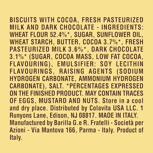 Mulino Bianco Batticuori 12.35oz (350g) – Authentic Italian Heart-Shaped Cocoa Biscuits – Perfect for Coffee, Tea, or Snacks – Made with Natural Ingredients and No Palm Oil