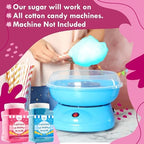 Cotton Candy Floss Sugar Package of 2ct-(Pink Vanilla and Blue Raspberry)-3lb Each Flavor- (2ct-3lb Jars)